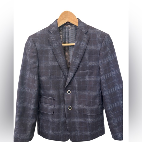 TALLIA Other - TALLIA Navy Plaid Blazer Lined no sz tag measures as kids 10/12